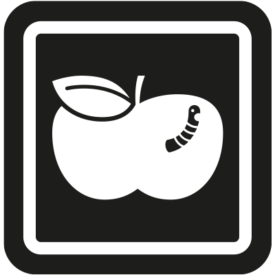 Pictogramme d'une pomme pour représenter le compostage des déchets alimentaires
